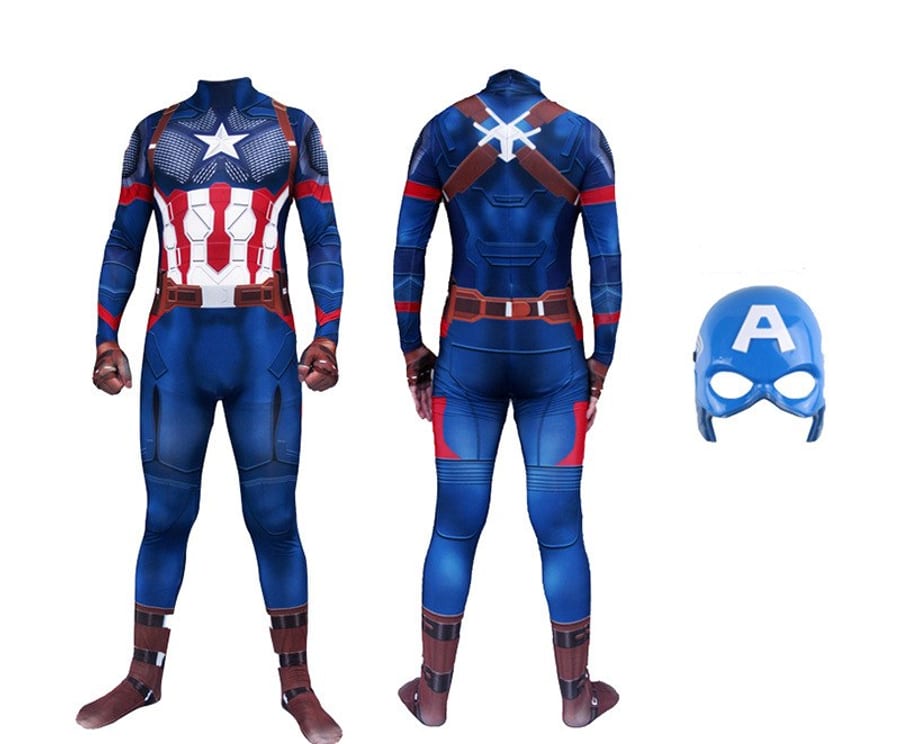 Captain America Style Muscle Bodysuit