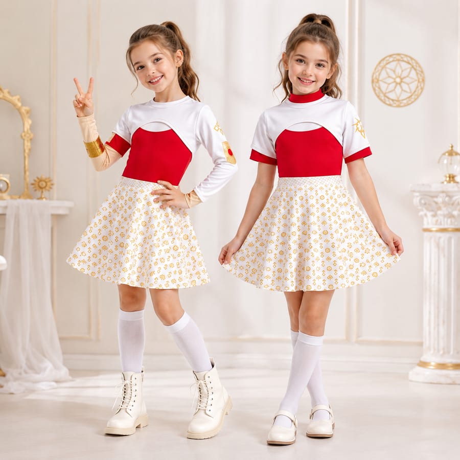 Girls Fantasy Dress Set for Stage and Party
