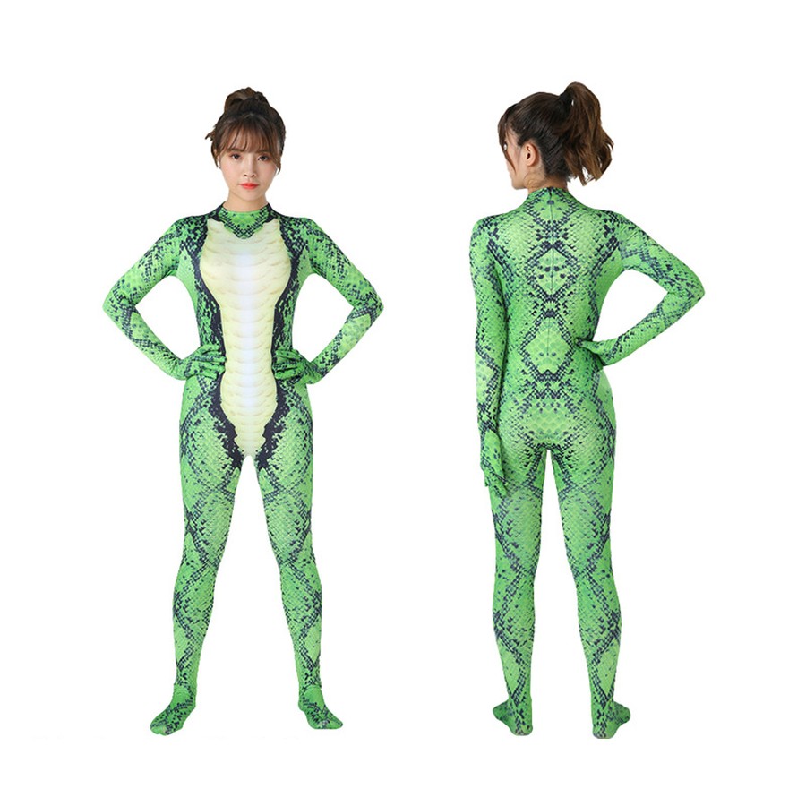 Kids Green Snake Bodysuit Costume