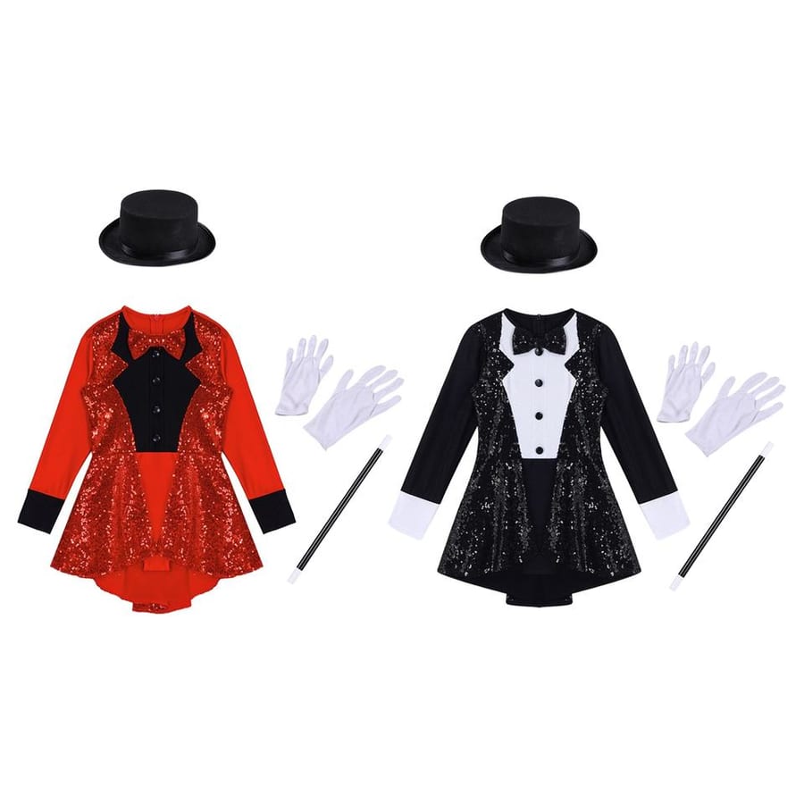 Girls Stage Dance and Magician Costume Set