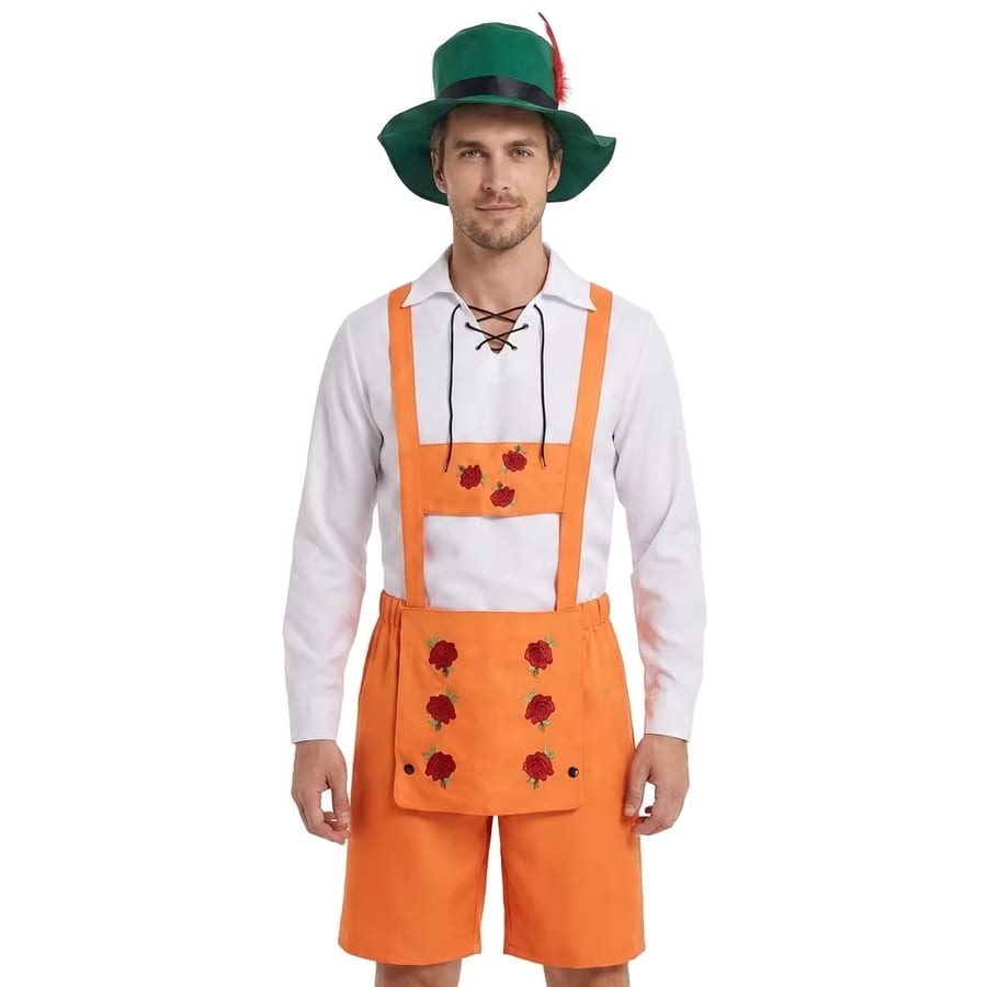 Men's Bavarian Oktoberfest Lederhosen Set