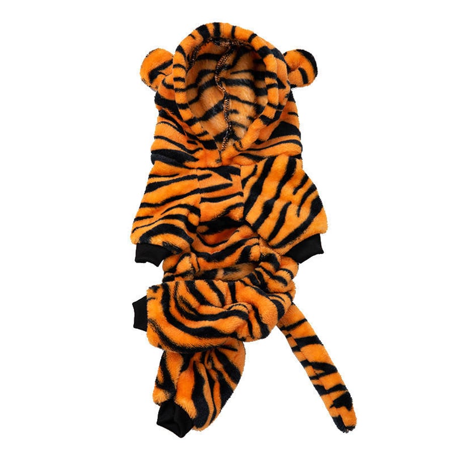 Fleece Tiger Pet Costume for Cats and Dogs