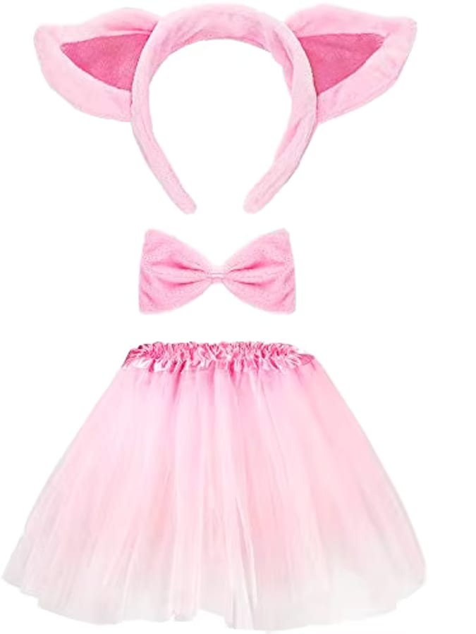 Kids' Pink Pig Animal Costume Set