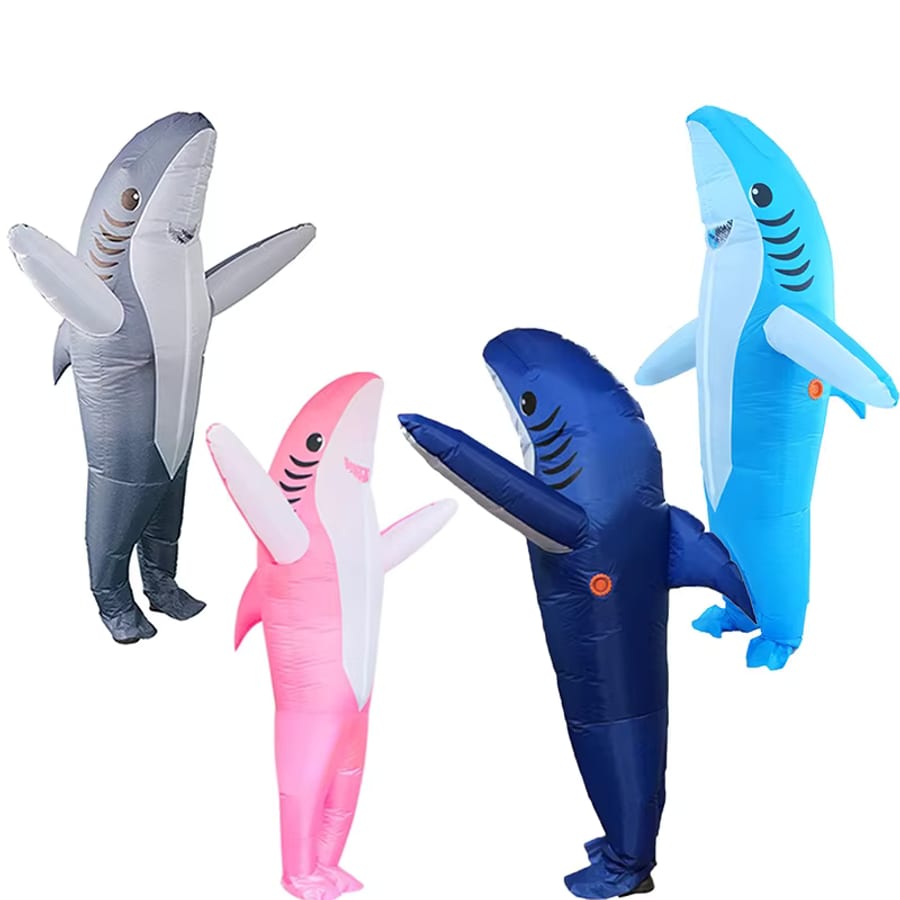 Inflatable Shark Mascot Jumpsuit