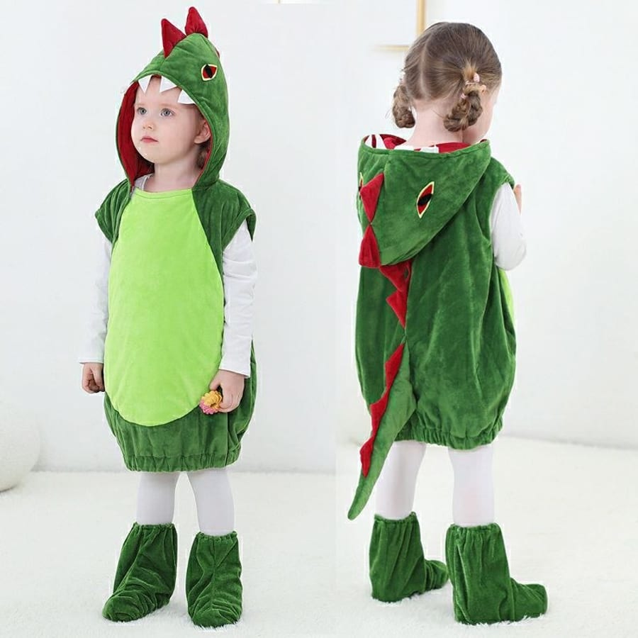 Toddler Hooded Dino Jumpsuit