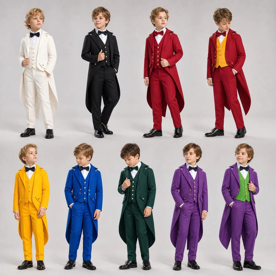 Boys' Victorian Tailcoat 3-Piece Suit