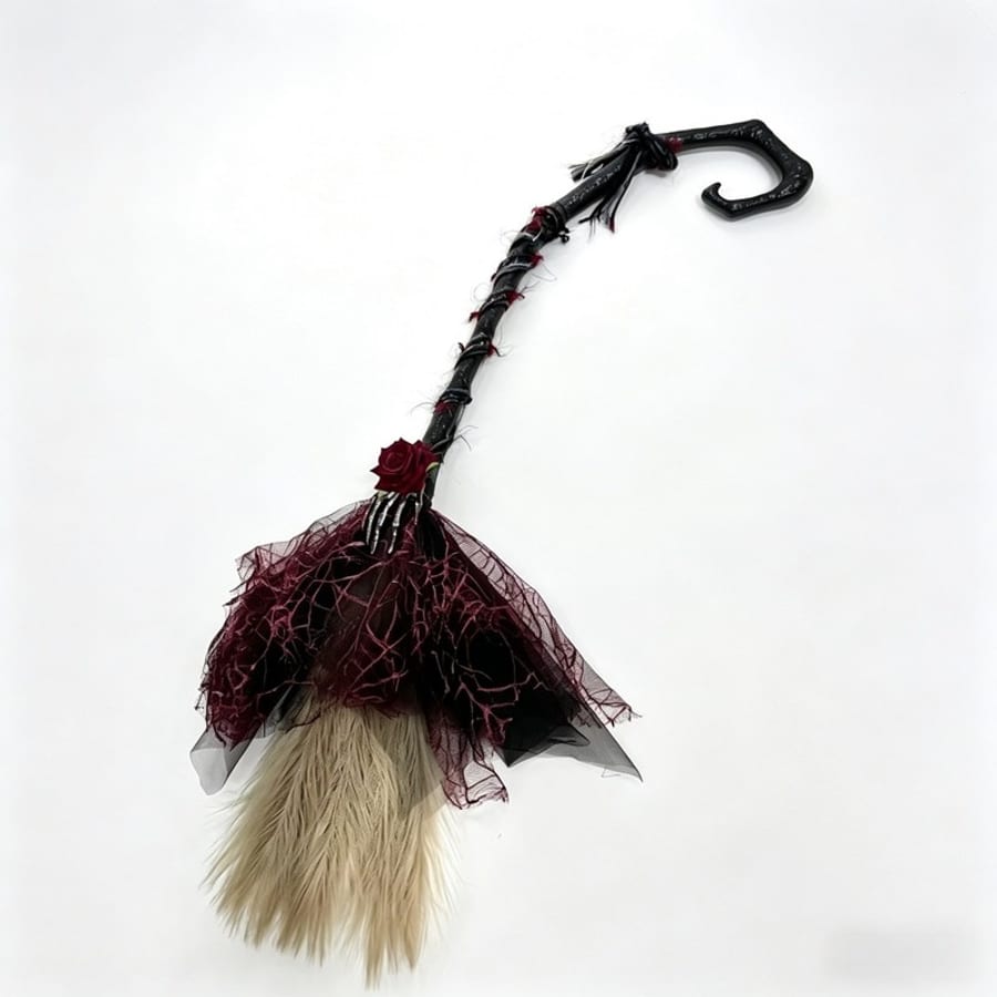 Gothic Witch Broom Prop